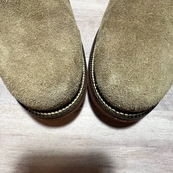 1901 Mens Round Toe Oxford  Round Toe Comfort Tan Leather Suede Shoe Size: 8M - Picture 7 of 14